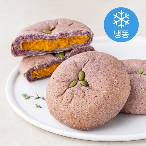 야미요밀 정성가득 채식 흑미 단호박빵 3개입 (냉동), 300g, 1개