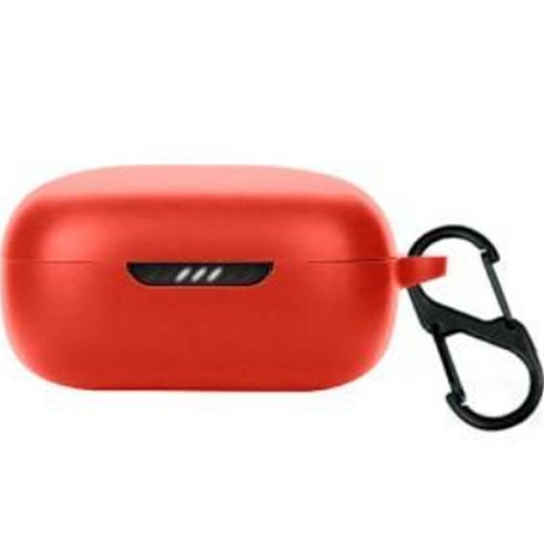 GRAYCO JBL LIVE PRO2 전용 실리콘 일체형 컬러 슬림핏 케이스 + 카라비너 세트, RED