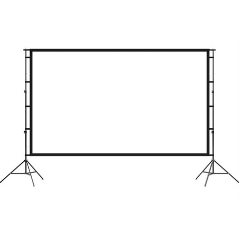   조엘리 아웃도어 캠핑 휴대용 빔스크린 295 x 148 cm + 거치대 세트, 150인치(330*187cm)