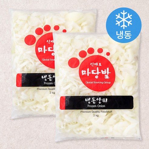 마당발 양파 슬라이스 (냉동), 2kg, 6개