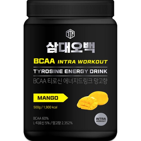 뉴트리커먼 삼대오백 티로신 BCAA 아미노산 글루타민 대용량 헬스보충제 망고, 1개, 500g