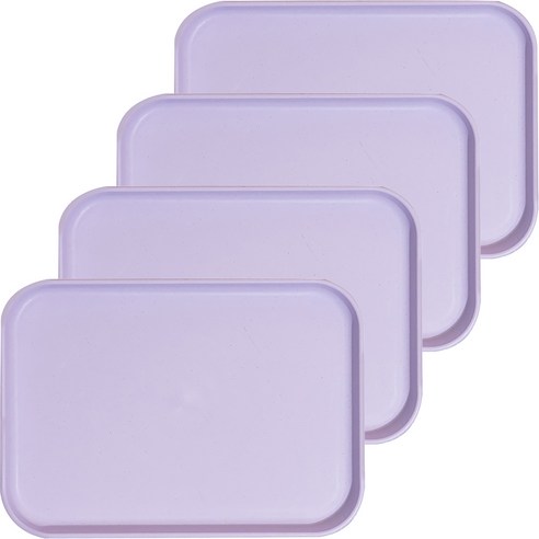 제로웨이스트 파스텔 트레이 4p, 퍼플, 4개