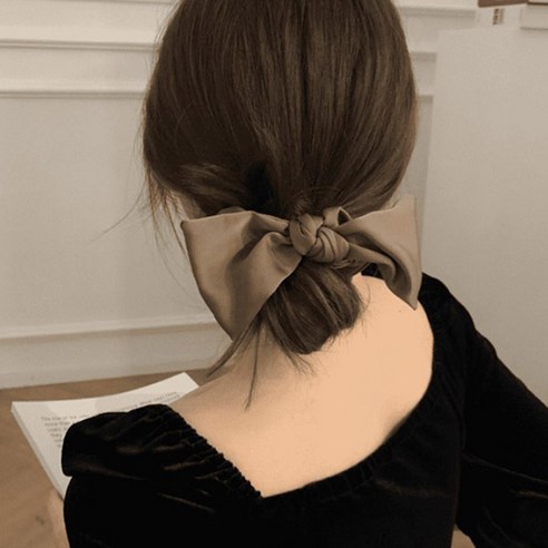 씨오브비 새틴 곱창밴드 리본 머리끈