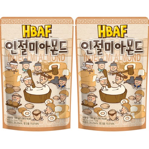 HBAF 인절미 아몬드, 190g, 2개