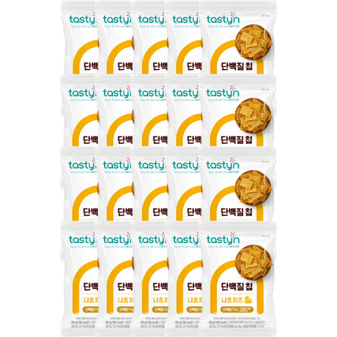 종근당건강 테이스틴 단백질칩 나쵸치즈  20개, 50g