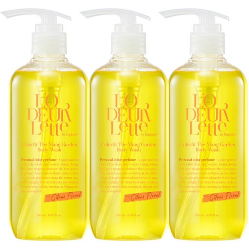 로더렛 인 잉글랜드 컬러핏 더 일랑 가든 바디 워시 시트러스 플로러향, 500ml, 3개