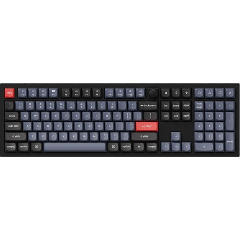 키크론 Q6 Knob 유선 풀배열 키보드, 카본 블랙, Keychron Q6 Knob M2Z, 청축