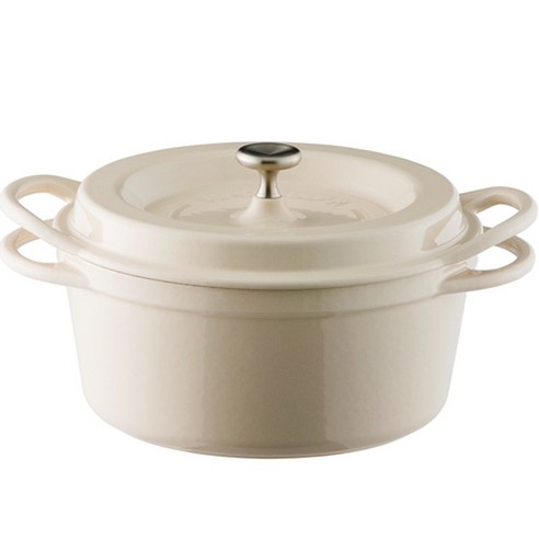 버미큘라 인덕션 오븐팟 라운드 주물냄비 1.75L, 내추럴 베이지, 18cm