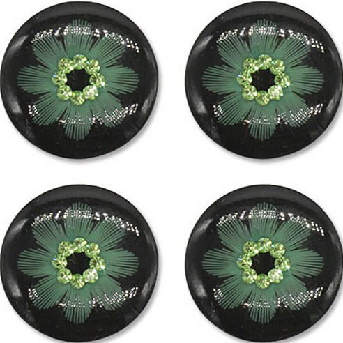 고급 큐빅 가디건 코트 단추 30mm, 꽃1(그린), 4개