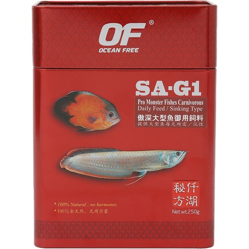 오션프리 프로 몬스터 대형어 사료 SA-G1, 1개, 250g