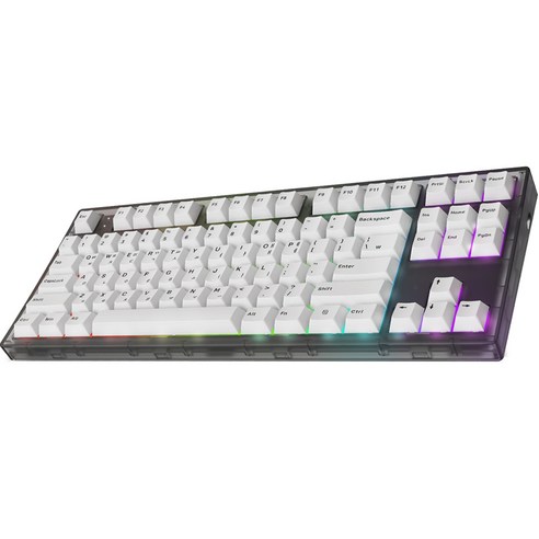 COX PBT RGB 반투광 사출 교체축 게이트론 게이밍 기계식 키보드 갈축, CKT87, Translucent Dark Gray, 텐키리스