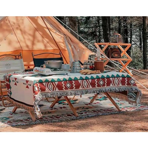 대중적인 상품으로 자연을 사랑하는 사람들을 위해 디자인된 아베크듀블루 인디언 캠핑 블랭킷 담요
