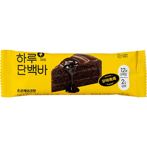 프로틴방앗간 하루단백바 제트 초코케이크맛, 40g, 1개