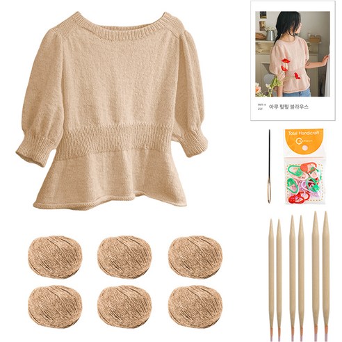 yarna 아루 펖펖 블라우스 DIY 패키지 S, 49, 1세트
