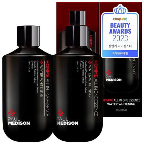 폴메디슨 옴므 워터화이트닝 스킨로션 올인원 에센스, 211ml, 2개