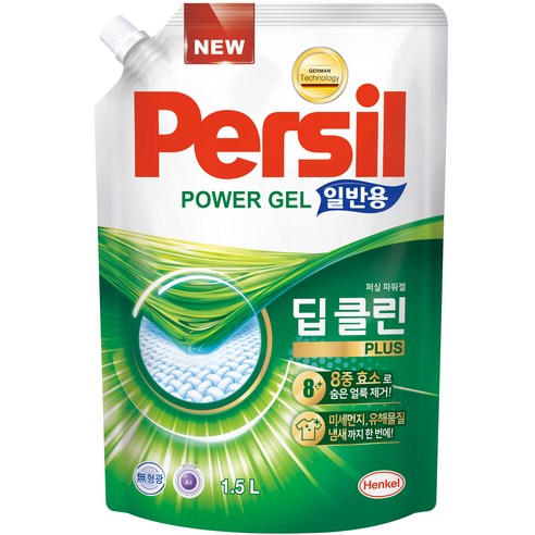 퍼실 딥클린 플러스 파워젤 액상세제 일반용 리필, 1.5L, 1개