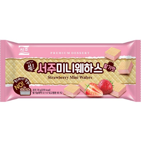 서주 미니 웨하스 딸기, 70g, 1개