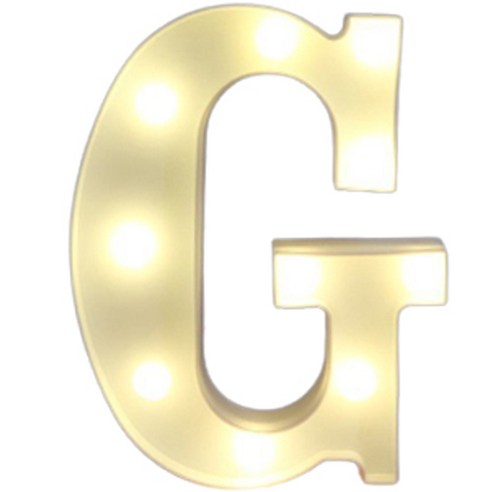 쿼르디 LED 숫자 이니셜 알파벳 무드등, G
