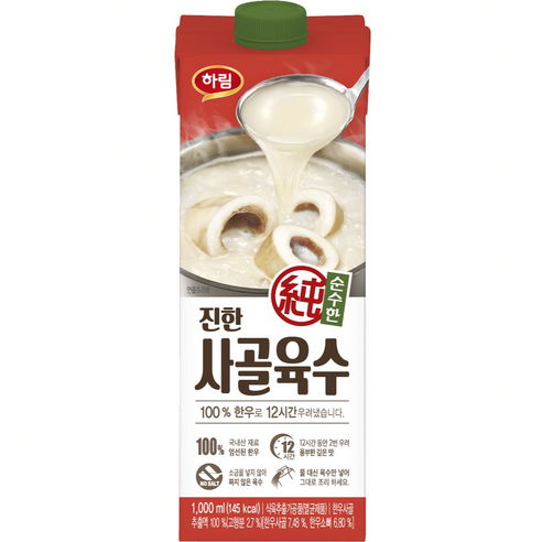 하림 순수한 사골육수, 1000ml, 1개