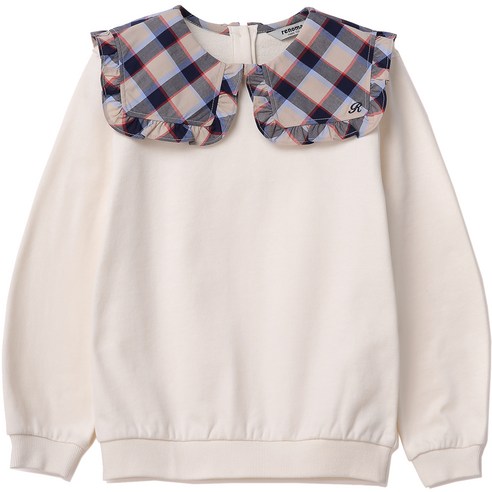 레노마키즈 여아용 체크 빅 카라 맨투맨 R2312T163