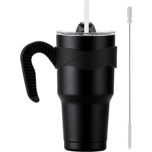 리본제이 스텐 진공 텀블러, 블랙, 600ml