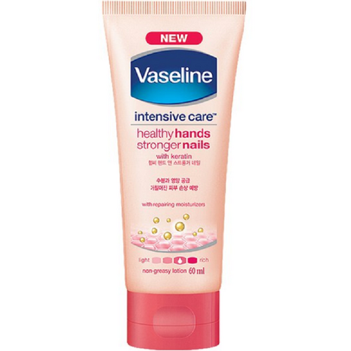바세린 인텐시브 케어 헬씨 핸드 앤 스트롱거 네일 로션, 60ml, 1개