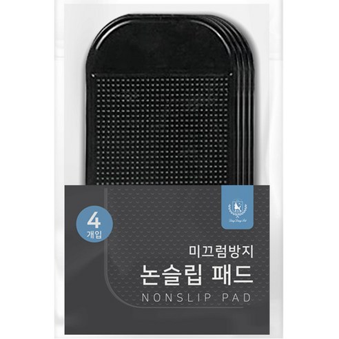 딩동펫 반려동물 논슬립 패드, 블랙, 4개