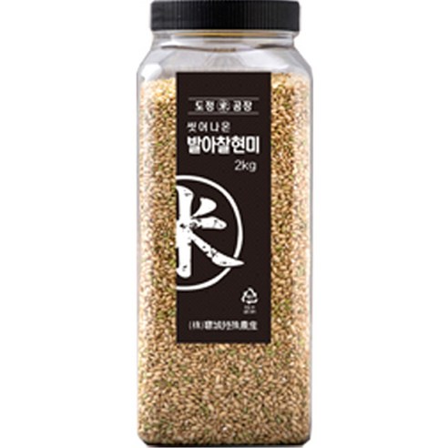 도정공장 씻어나온 발아찰현미, 2kg, 1개