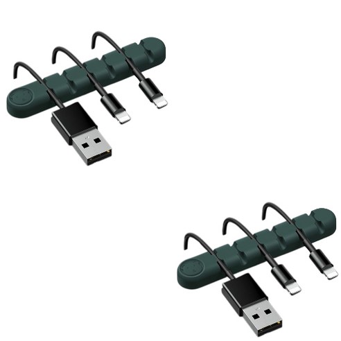 유니버스팩토리 usb 선정리소품 컬러곰 6구, 초록, 2개