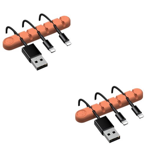 유니버스팩토리 usb 선정리소품 컬러곰 6구, 살구, 2개