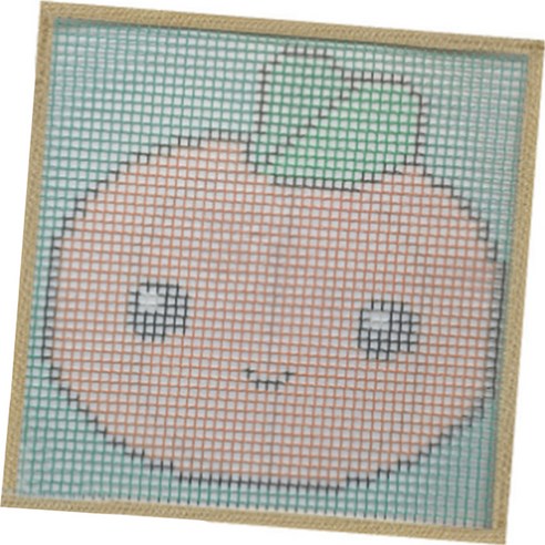 알로데 다용도 러그 발매트 DIY 스킬 자수 세트 30 x 30 cm, DS78, 1세트