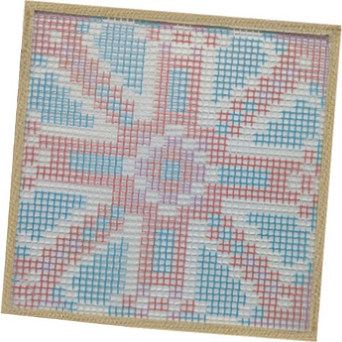 알로데 다용도 러그 발매트 DIY 스킬 자수 세트 30 x 30 cm, DS95, 1세트