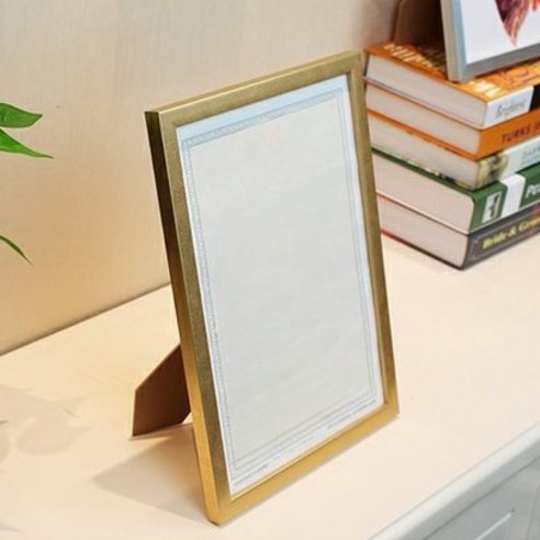 리앤베르 인테리어 탁상용 추억 납골당 사진 미니액자, 골드