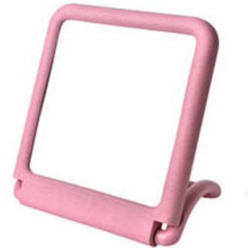 북유럽 소프트 컬러 스퀘어 벽걸이 다용도 접이식 거치대 탁상 거울 소형, 핑크