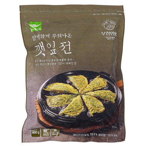 사옹원 부침명장 담백하게 부쳐나온 깻잎전 (냉동), 400g, 1개