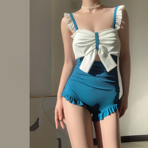보나라온 여성용 러블리 원피스 수영복, 02 블루