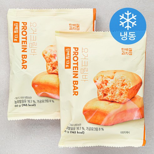 단백질과자점 요거크림바 (냉동), 66g, 2개