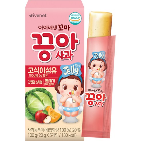 아이배냇 꼬마 끙아젤리 사과, 1개, 사과맛