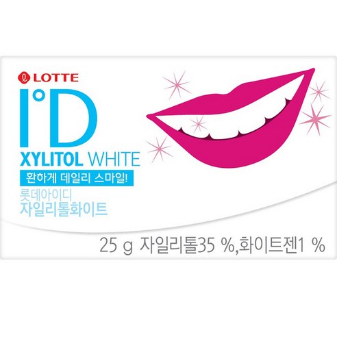 아이디 자일리톨 화이트 껌, 25g, 1개