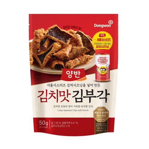 양반 김치맛 김부각, 50g, 1개