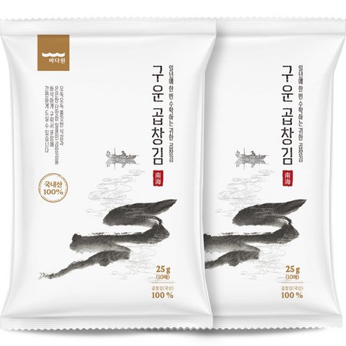 바다원 구운 곱창김 10p, 25g, 4개