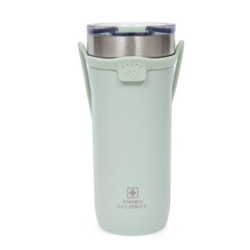 스위스밀리터리 보온 보냉 컵 보냉 스트랩 텀블러 OKK-TS710, 애플민트, 710ml