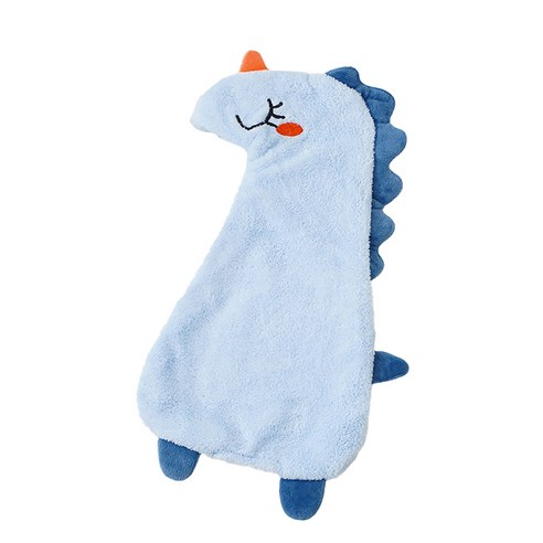 DM 귀여운 공룡 핸드타올, 블루, 1개