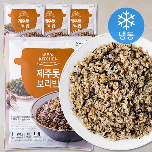비비드키친 제주톳보리밥 (냉동), 210g, 4개