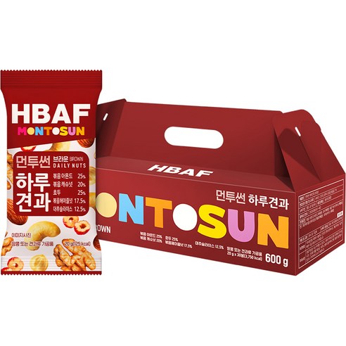 바프 먼투썬 하루견과 브라운 30p 세트, 600g, 1세트