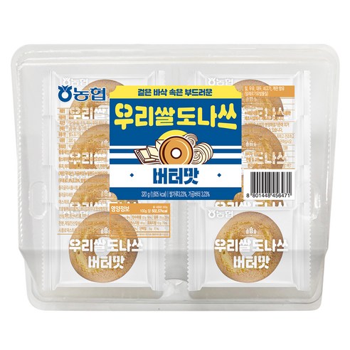 농협 우리쌀도나쓰 버터맛 8p, 320g, 1개