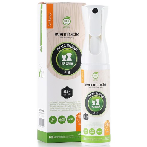 에버미라클 반려동물용 EM 발효 탈취제 본품 무향, 300ml, 1개