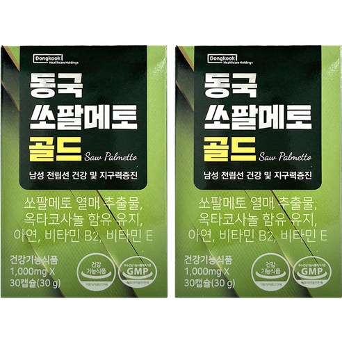 동국헬스케어 쏘팔메토 골드 30g, 30정, 2개