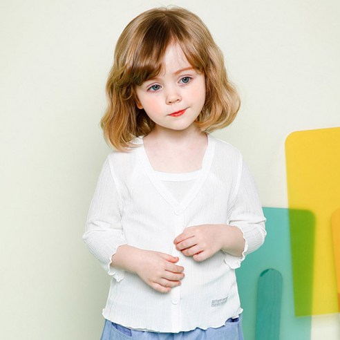 젤리스푼 여아용 New 웨이브 골지 핫썸머 가디건