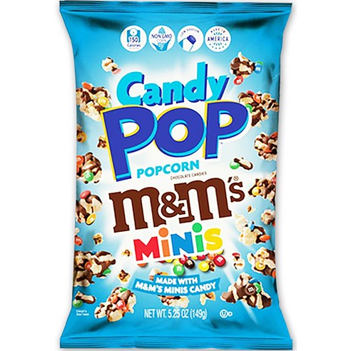 스낵팝 캔디팝 엠앤엠즈 팝콘 149g 1팩 롯데시네마팝콘 스낵팝 캔디팝 엠앤엠즈 팝콘 149g 1팩 롯데시네마팝콘